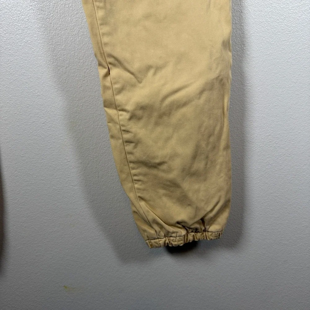 Offcorss Boys Tan‎ Khaki Jogger Pants Lined Cotton Elastic Waist Size 16 5126585